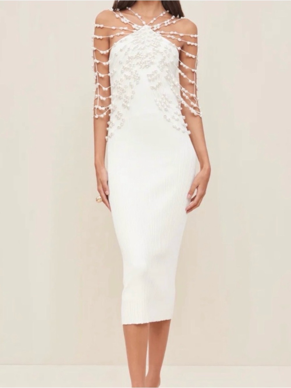 Cult Gaia Pearl Stunning White Dress size S